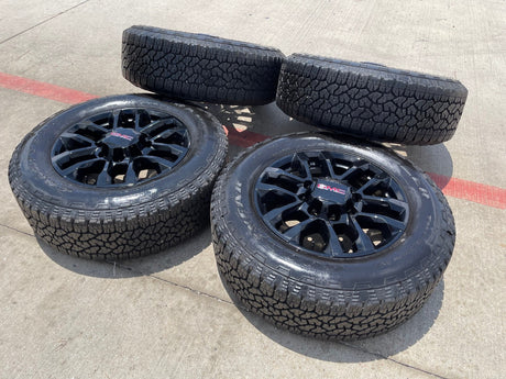 20" GMC AT4 Chevy Silverado Trail Boss 2500 OEM 94030 wheels rims 2025 2026 NEW Texas Truck Tire