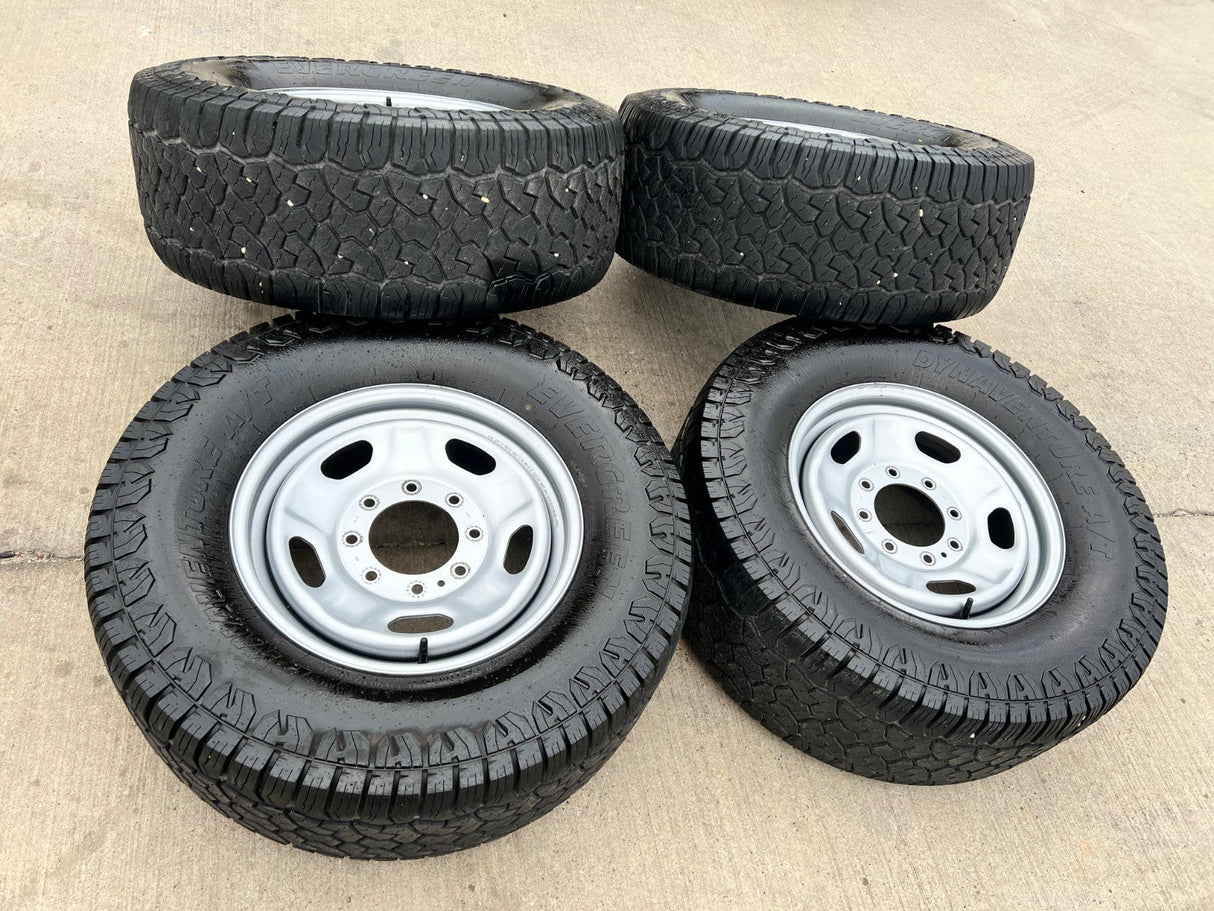 17" Ford F-250 F-350 OEM 3828 wheels rims tires A/T 33" Texas Truck Tire