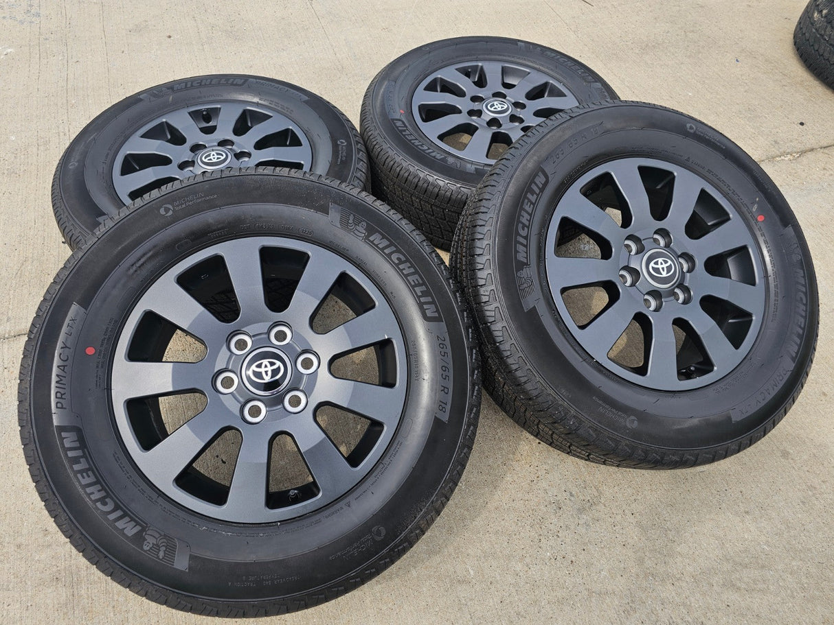 18" Toyota Land Cruiser OEM TRD wheels rims 95952 Tundra Sequoia MICHELIN NEW Texas Truck Tire