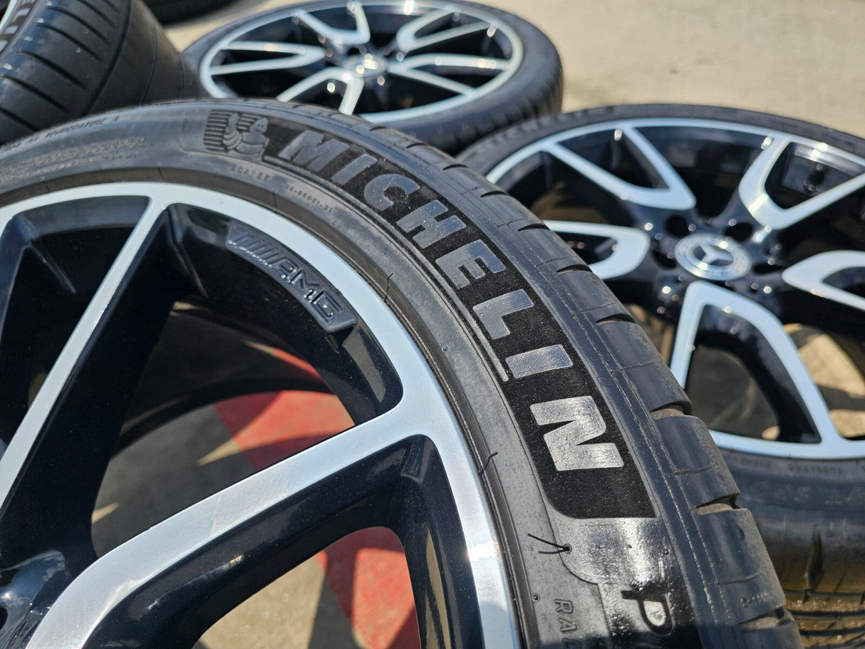 20" Mercedes E43 E53 E400 AMG S580 S65 S63 OEM 85543 85544 wheels rims MICHELIN Texas Truck Tire