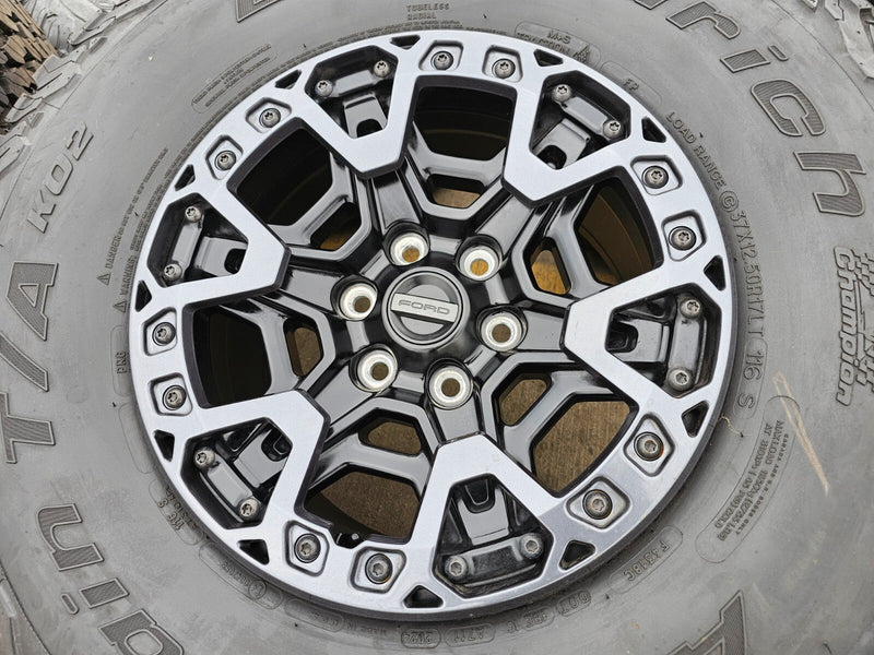 (5) 17" Ford F-150 Raptor R OEM BEADLOCK rims wheels 2024 2025 2026 BFG NEW Texas Truck Tire