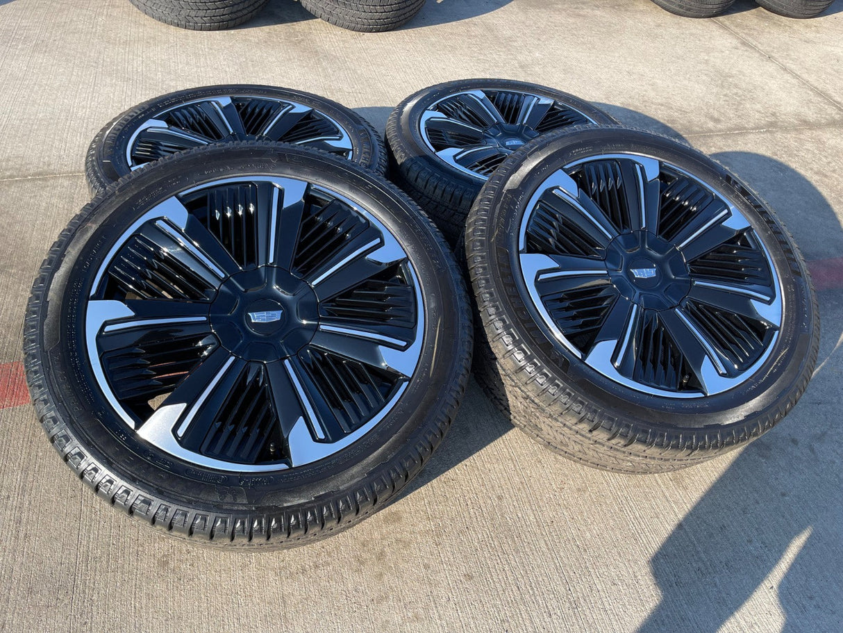 24" Cadillac Escalade IQ DEEP SPACE EV OEM wheels rims Hummer 2500 2025 2026 NEW Texas Truck Tire