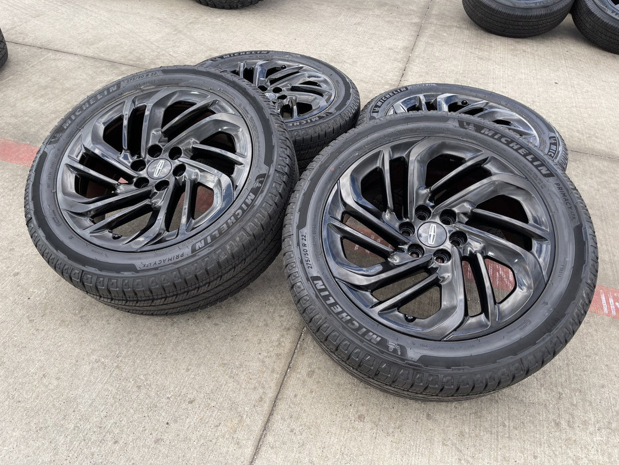 22" Lincoln Navigator OEM 94225 rims wheels BLACK LABEL 2025 2026 MICHELIN NEW Texas Truck Tire