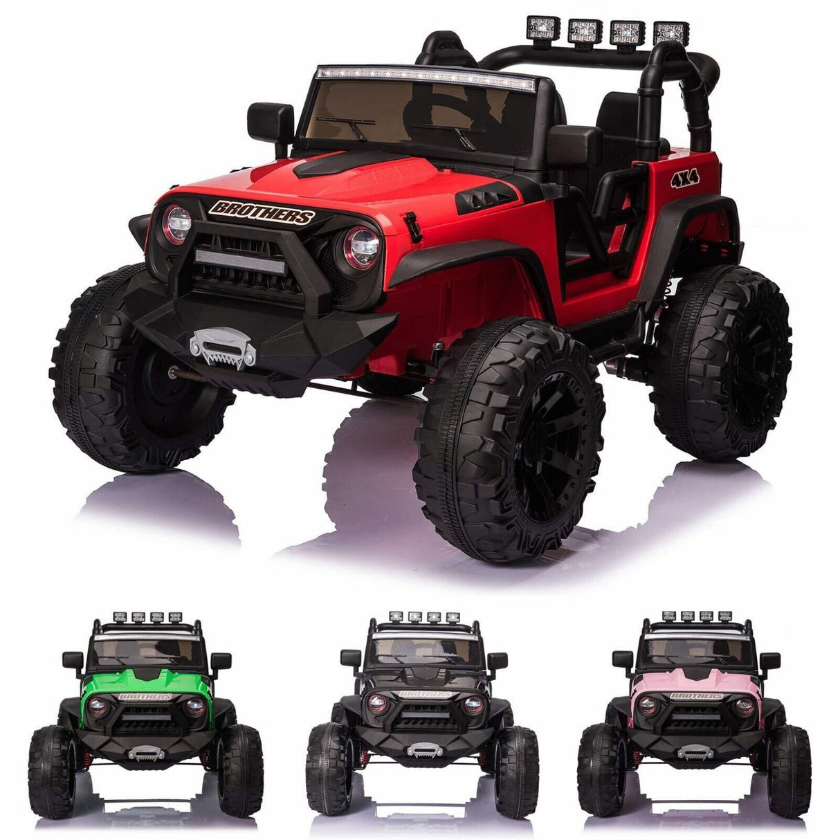 Premium 24V Electric Kids Jeep with 2X200W Battery, Remote Control, and 3-Speed Options