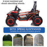 24V Kids 2-Seater Electric Ride-On UTV Truck with 4WD and 320W Motor, Remote Control