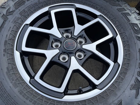 17" Jeep Wrangler Rubicon OEM 95730 9327 wheels rims Gladiator FALKEN MT 33" NEW Texas Truck Tire