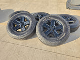 17" Jeep Gladiator BLACK OEM wheels rims 9235 Wrangler 2024 2025 2026 NEW Texas Truck Tire
