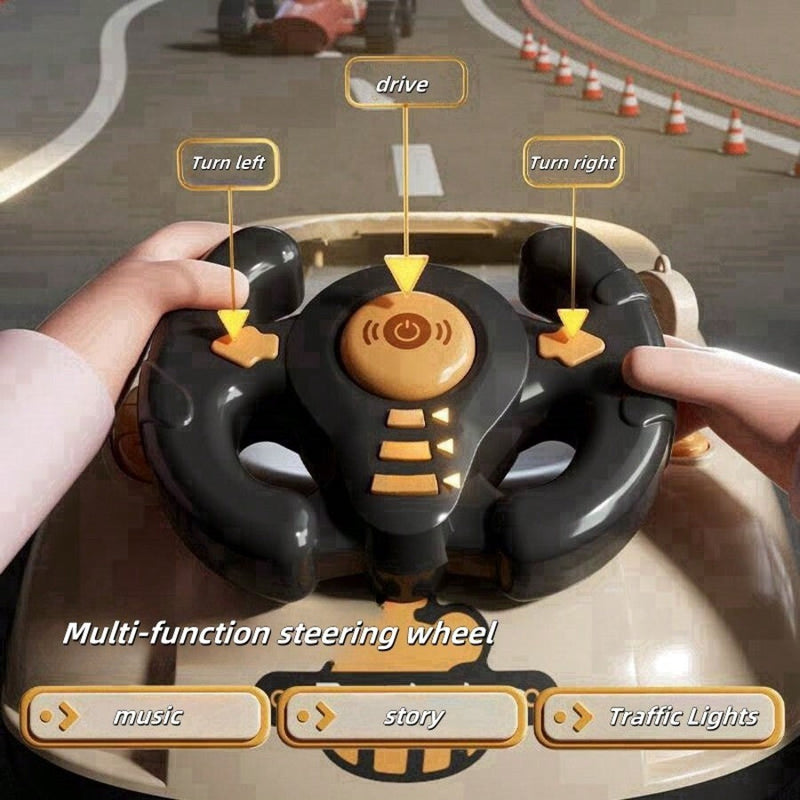 Racing Adventure Musical Steering Wheel Toy Car for Kids Driving Game
