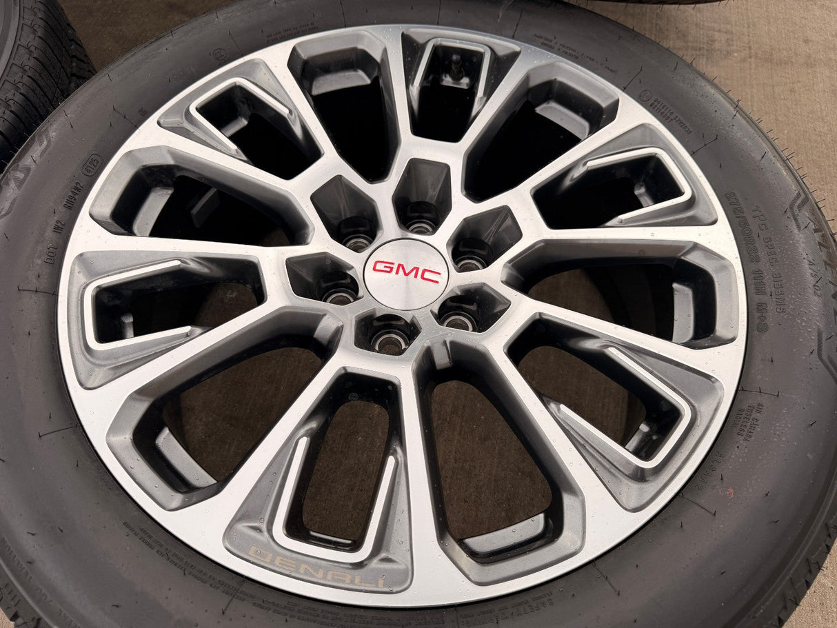 22" GMC Yukon Sierra DENALI OEM wheels rims Tahoe tires 2024 2025 2026 NEW Texas Truck Tire