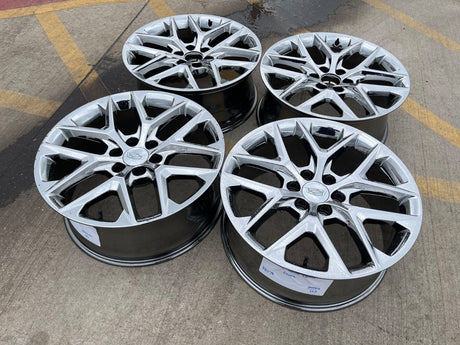 22" GMC Yukon Sierra DENALI OEM 14078 wheels rims CHROME 2025 2026 DISCOUNTED Texas Truck Tire