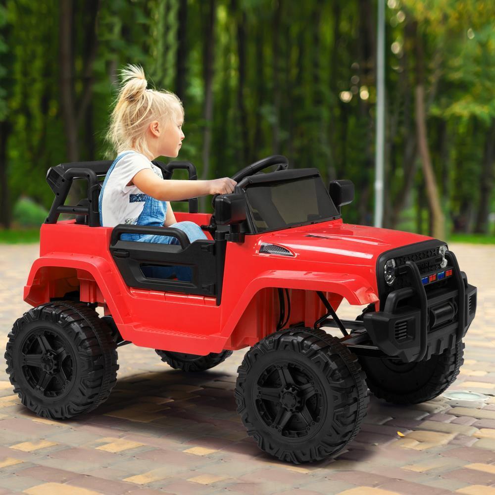 Electric 12V Red Kids Ride-On Truck with 2.4G Remote Control and 3 Speed Modes