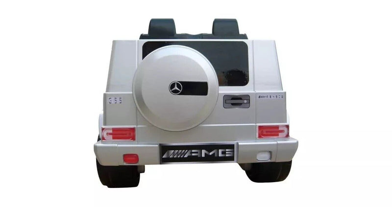 Kid Motorz 12V Mercedes Benz G55 Dual Seater Electric Ride-On Car in Silver Finish