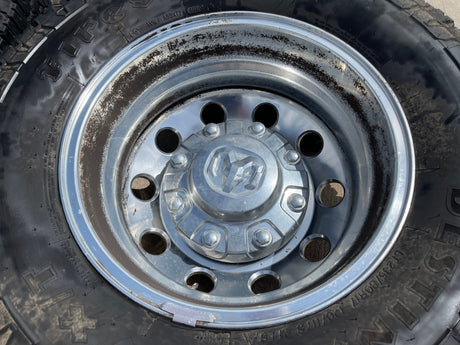 17" Dodge Ram 3500 Dually Laramie 8x200 wheels rims 2701 2702 OEM FIRESTONE Texas Truck Tire