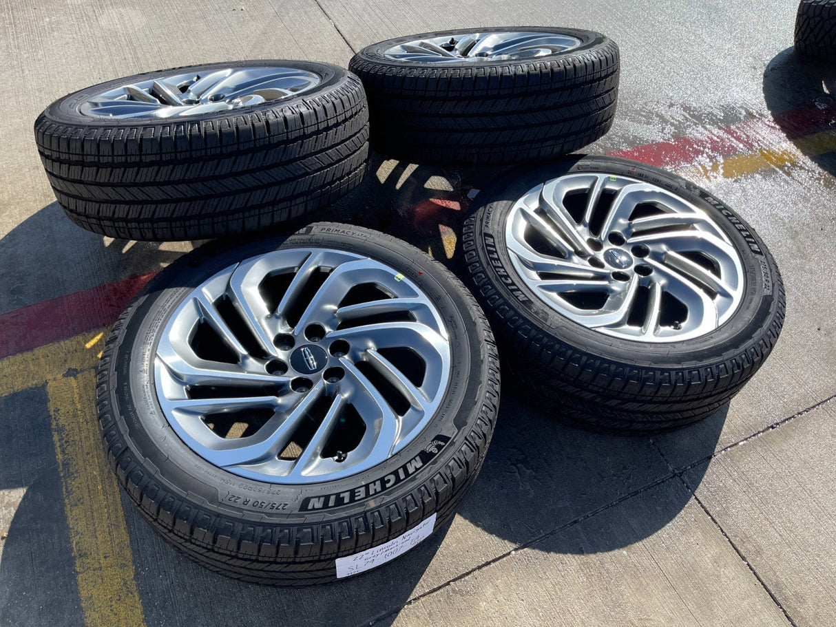 22" Lincoln Navigator OEM 94225 rims wheels BLACK LABEL 2025 2026 MICHELIN NEW Texas Truck Tire