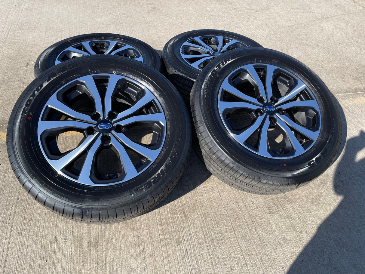 18" Subaru Outback Legacy Forester OEM wheels rims 68869 tires NEW TOYO Texas Truck Tire