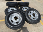 17" Dodge Ram 3500 Dually 8x200 wheels rims 2703 2704 OEM NEXEN tires Texas Truck Tire