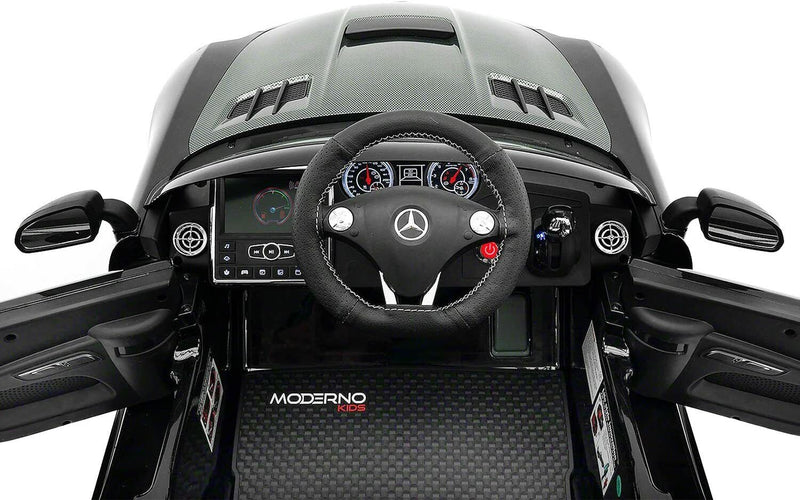 2023 Carbon Silver SLS AMG Mercedes Benz Toy Car for Children 12V Electric Kids Ride-On Vehicle