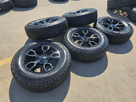 18" Jeep Wrangler SMOKY MOUNTAIN Black OEM 9198 wheels rims tires Texas Truck Tire