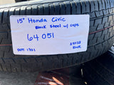 15" Honda Civic Accord OEM 64051 wheels rims tires Texas Truck Tire
