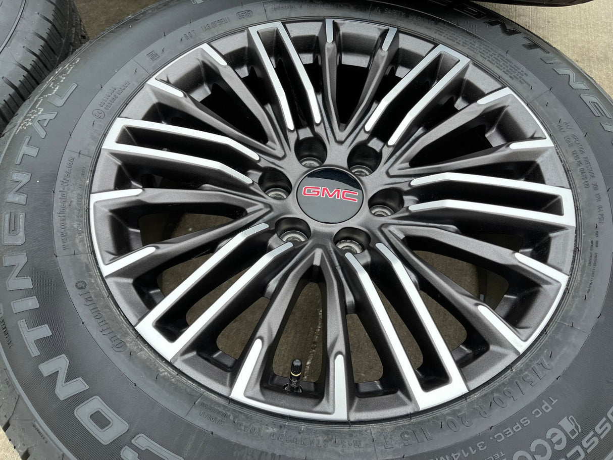 20" GMC Sierra Yukon Chevy Silverado OEM wheels rims 2024 2025 2026 NEW Texas Truck Tire