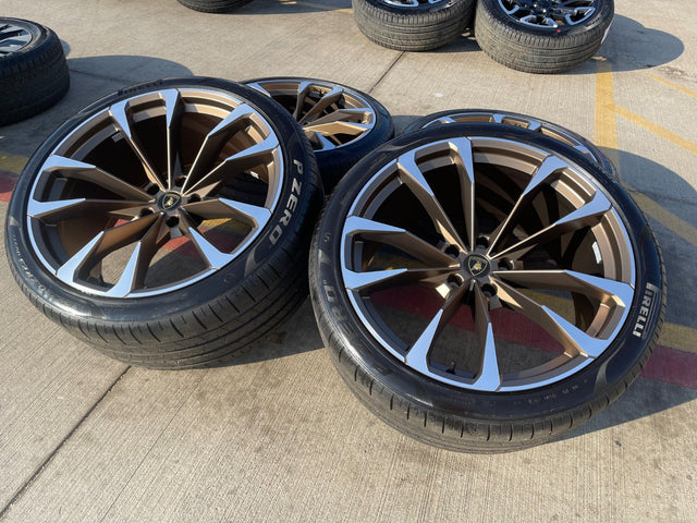 23" Lamborghini Urus Taigete OEM wheels rims 2022 2023 2024 2025 2026 BRONZE NEW Texas Truck Tire