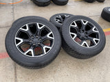 20" Jeep Grand Wagoneer Dodge Ram 1500 OEM black 9296 wheels rims 2025 2026 NEW Texas Truck Tire