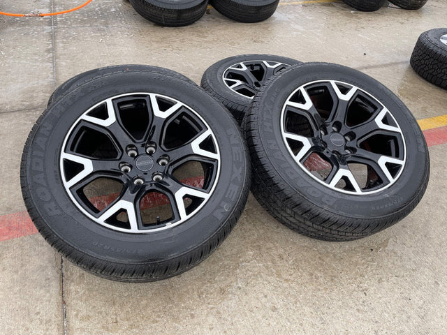 20" Jeep Grand Wagoneer Dodge Ram 1500 OEM black 9296 wheels rims 2025 2026 NEW Texas Truck Tire