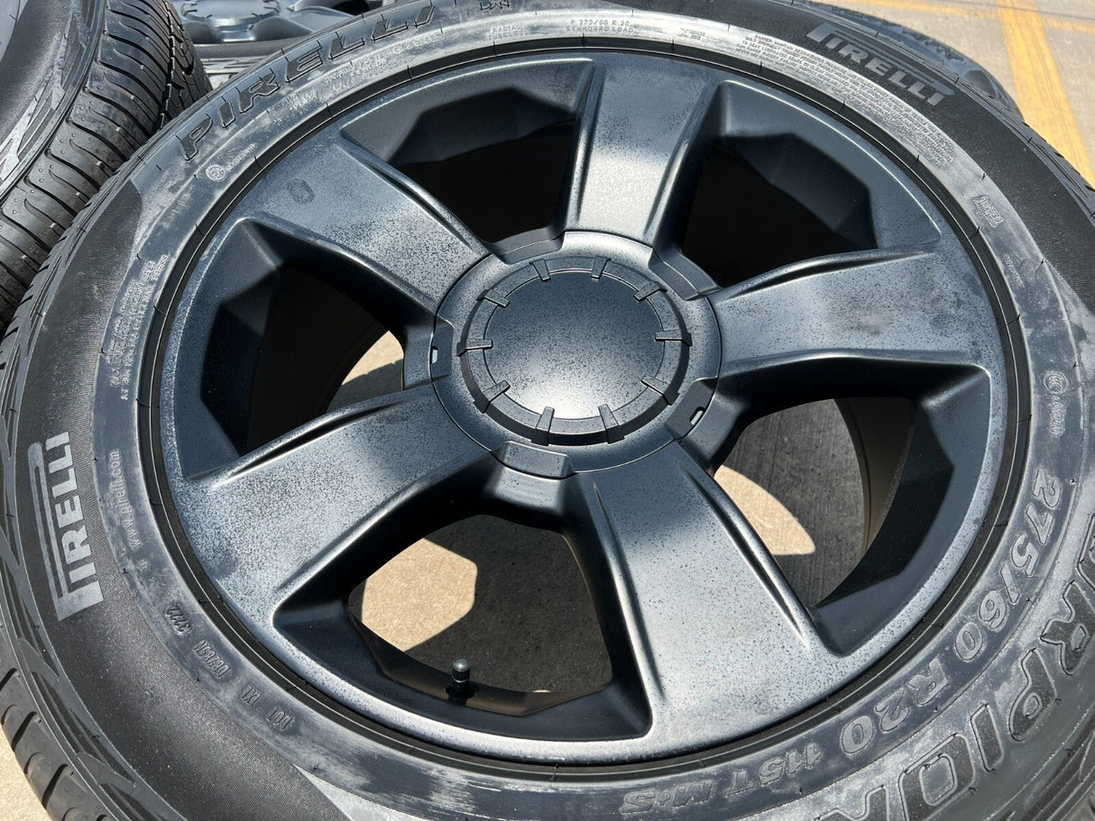 20" Chevy Silverado Tahoe OEM Replica wheels rims black 5651 Texas Truck Tire