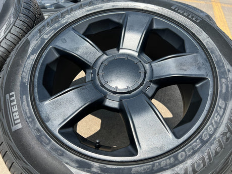 20" Chevy Silverado Tahoe OEM Replica wheels rims black 5651 Texas Truck Tire