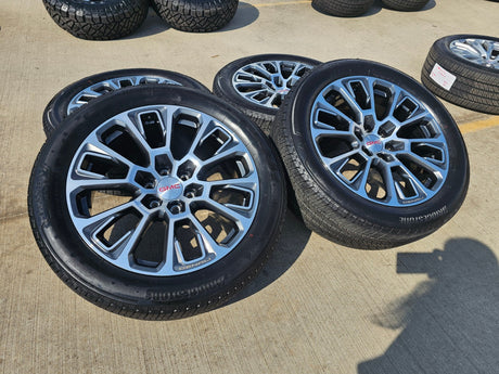 22" GMC Yukon Sierra DENALI OEM wheels rims Tahoe tires 2024 2025 2026 NEW Texas Truck Tire
