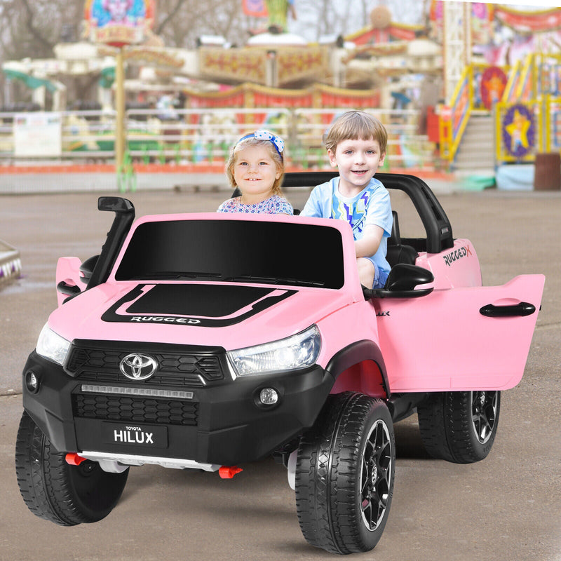 2-Seater 4WD Toyota Hilux Ride On Truck Car with Remote Control - Pink