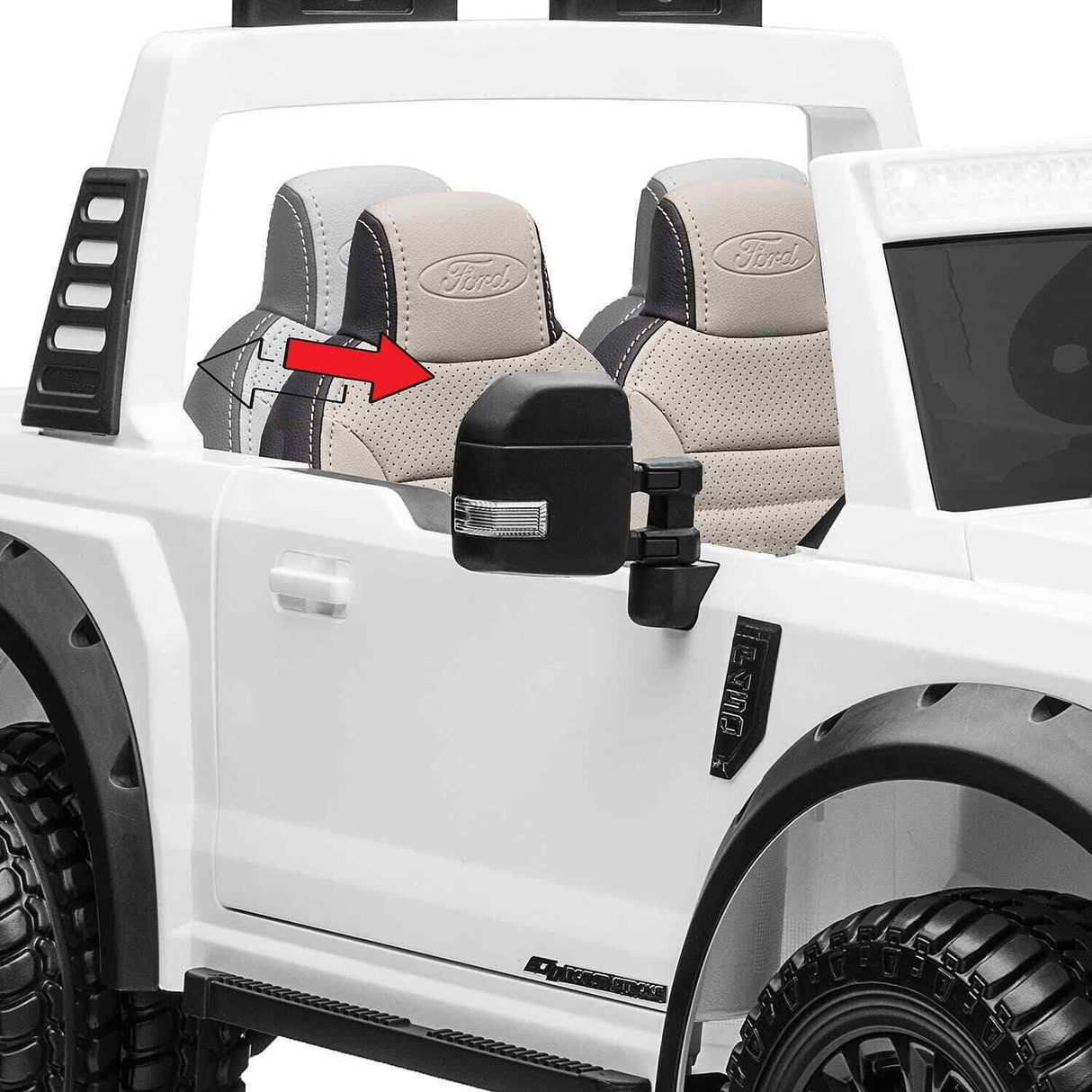 Custom Edition Pink 24V FORD F450 Ride-On Car Truck for Kids with 2 Seats, Remote Control, and LED Lights