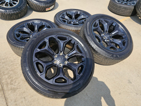 22" Dodge Ram 1500 OEM Laramie wheels LIMITED Gray 2685 2727 tires NEW Texas Truck Tire