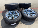 20" Dodge Ram 1500 OEM Laramie CHROME 2680 wheels rims 2025 2026 BRIDGESTONE NEW Texas Truck Tire