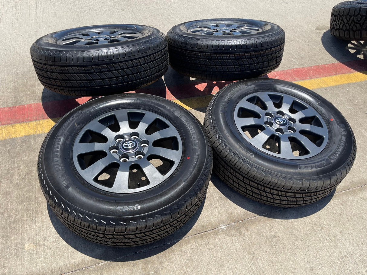 18" Toyota Land Cruiser OEM TRD wheels rims 95952 Tundra Sequoia MICHELIN NEW Texas Truck Tire