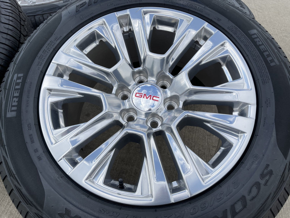 20" GMC Sierra Yukon Denali OEM 5917 wheels rims Chevy 2022 2023 2025 2026 NEW Texas Truck Tire