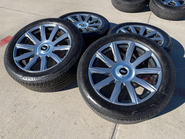 22" Cadillac Escalade Platinum OEM ORIGINAL 95078 wheels rims BRIDGESTONE NEW Texas Truck Tire