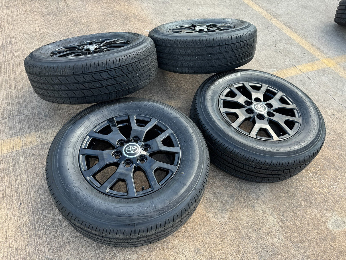 17" Toyota Tacoma 4Runner TRD Black OEM 94254 10637 wheels rims 2025 2026 NEW Texas Truck Tire