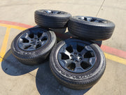 20" Dodge Ram 1500 OEM Laramie Black 2680 wheels rims 2022 2023 2024 2025 2026 Texas Truck Tire
