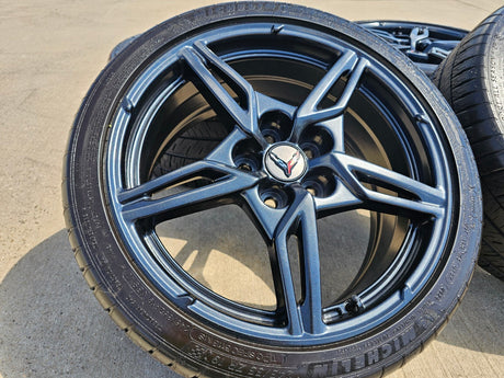 19" + 20" Chevy Corvette C8 OEM 14007 14008 wheels rims 2023 2024 2025 2026 NEW Texas Truck Tire
