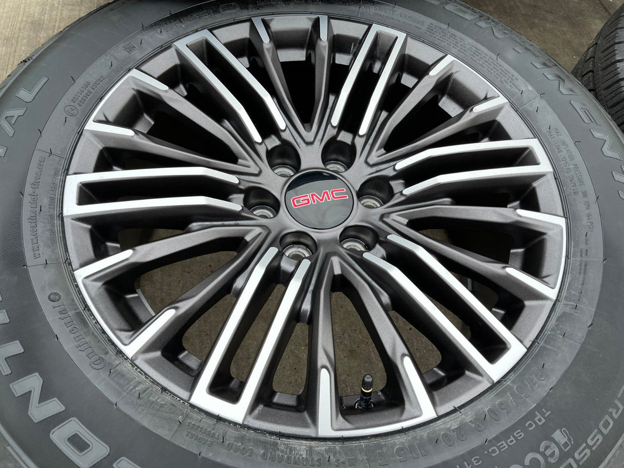 20" GMC Sierra Yukon Chevy Silverado OEM wheels rims 2024 2025 2026 NEW Texas Truck Tire