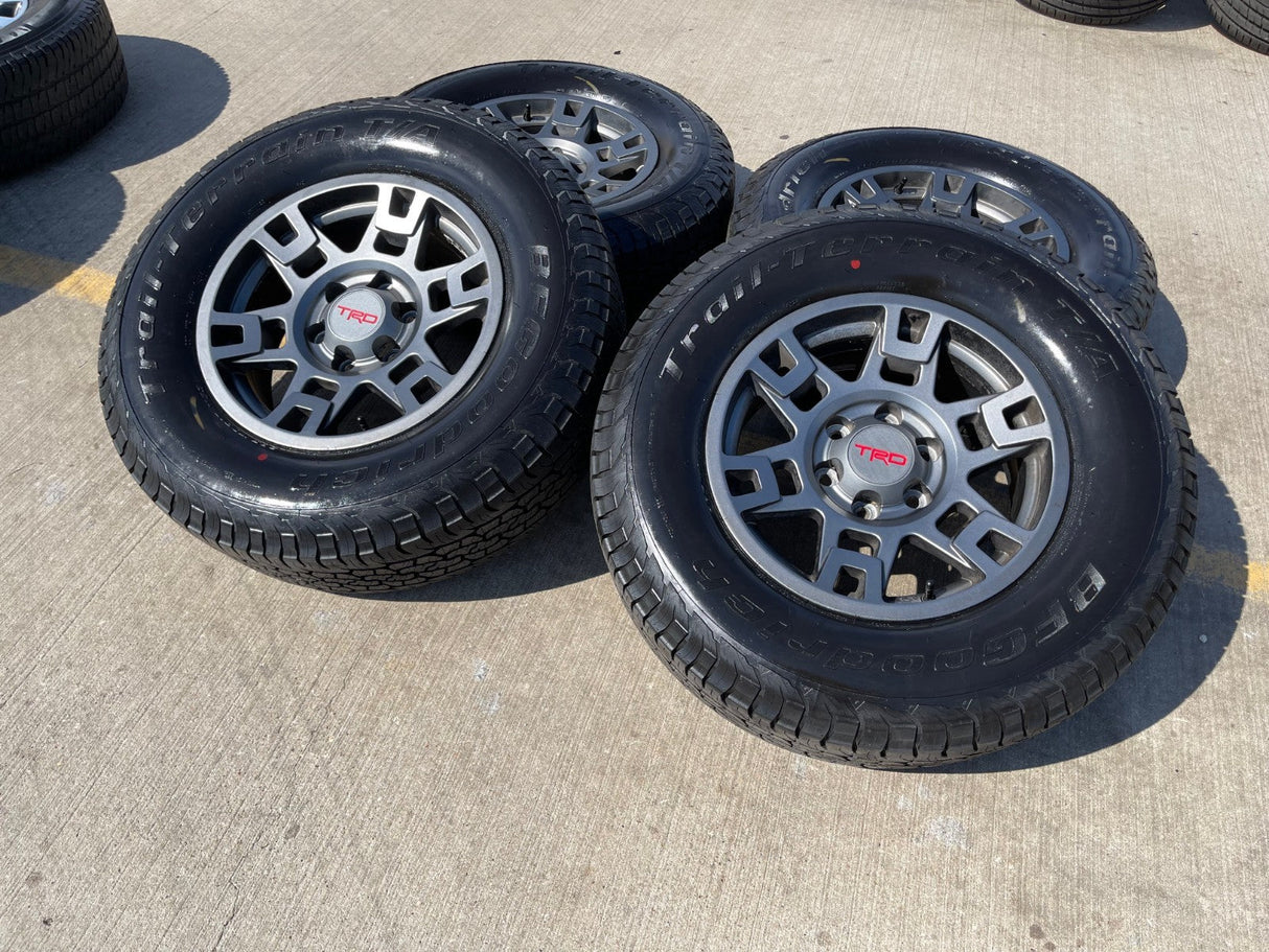 17" Toyota Tacoma 4Runner OEM wheels rims gray 75167 TRD FJ tires BFG NEW Texas Truck Tire