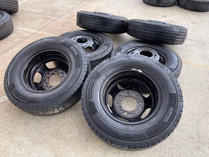 17" Dodge Ram 3500 Dually Laramie 8x200 wheels rims 2703 2704 OEM IRONMAN Texas Truck Tire