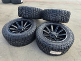 20x10 20" Lethal Off-Road Chevy Silverado Ford F-150 RAM wheels rims 6x139 6x135 Texas Truck Tire