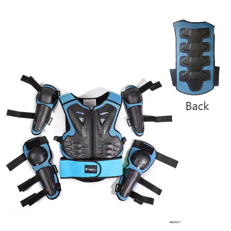 Kids Motocross Body Armor Back Protector Ride-On Horse Toy for Ages 4-15 Years