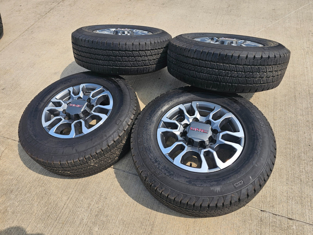 18" GMC Sierra AT4X Chevy Silverado 2500 3500 OEM 5949 wheels rims GENERAL Texas Truck Tire