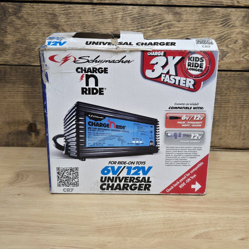 Universal 6/12V Battery Charger for Ride-On Vehicles and Toys