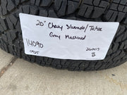 20" Chevy Tahoe Silverado OEM 14090 95417 wheels rims tires GOODYEAR A/T Texas Truck Tire