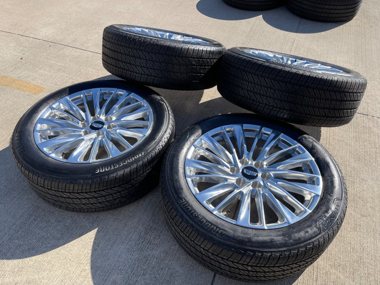 22" Cadillac Escalade Platinum OEM wheels rims tires 2024 2025 2026 NEW Texas Truck Tire