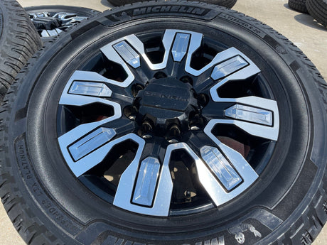 20" GMC Sierra 2500 3500 OEM wheels rims 5958 14138 tires MICHELIN DEFENDER Texas Truck Tire